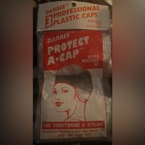 Vintage Darbee 3 Professional Plastic Caps For Hairstyling. Never Opened!